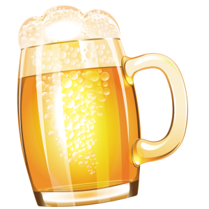 Golden Beer Mug Illustration