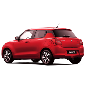 Red Suzuki Swift Hatchback Rear View
