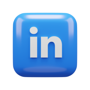 Blue 3D LinkedIn Logo Icon