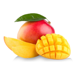 Ripe Red Mango with Cubed Slice