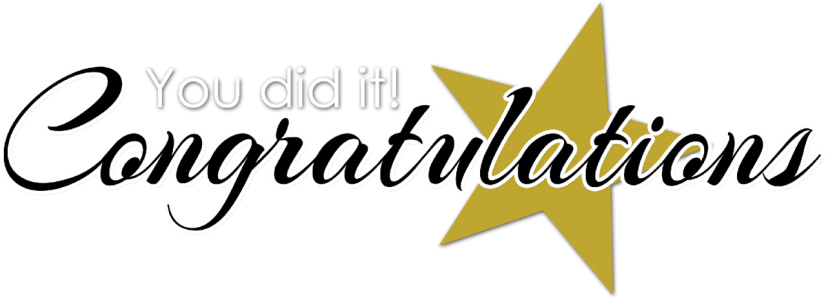 You Did It Congratulations Text Free PNG