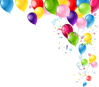 Colorful Balloons Corner Border Free PNG