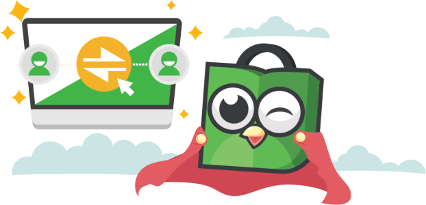 Tokopedia Bird Mascot Green Owl Free PNG