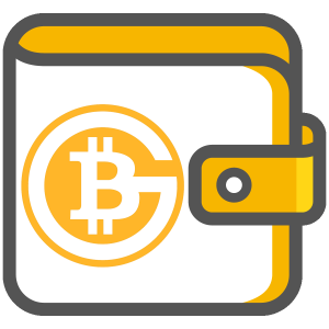 Gold Bitcoin Wallet Icon Illustration Free PNG