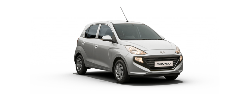 Silver Hyundai Santro Compact Car Free PNG