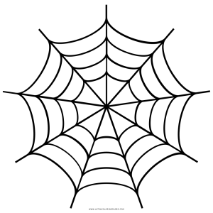 Spooky Spider Web Halloween Art Free PNG