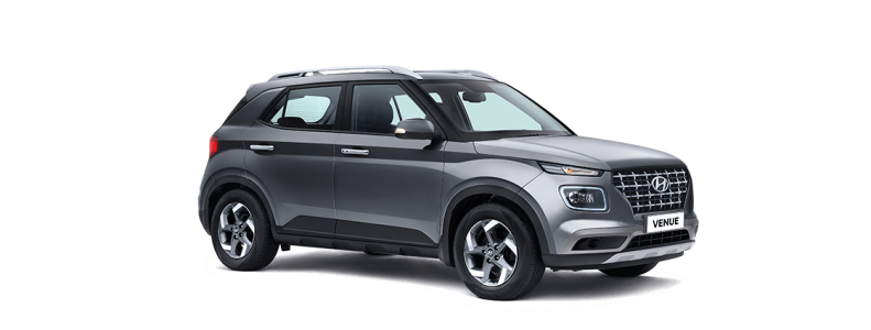 Dark Grey Hyundai Venue Side Profile Free PNG