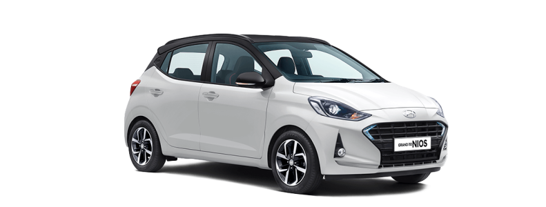 White Hyundai Grand i10 Nios Side View Free PNG