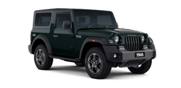 Dark Green Mahindra Thar 4x4 Free PNG