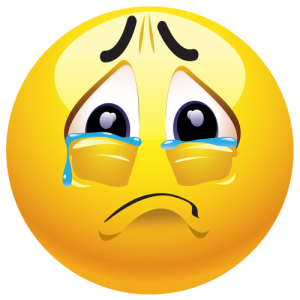 Crying Face Emoji Yellow Free PNG