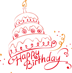 Happy Birthday Cake Sketch Line Art Free PNG