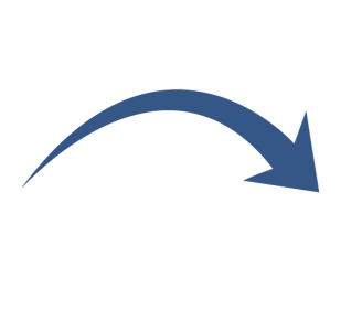 Blue Curved Arrow Pointing Down Free PNG