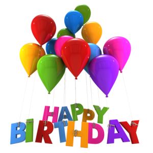 Balloons Lifting Happy Birthday Text Free PNG