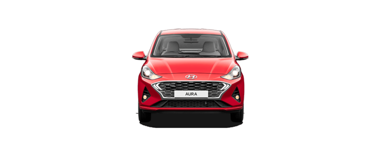 Hyundai Aura Red Car Front View PNG