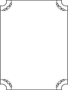 Simple Black Corner Border Frame PNG