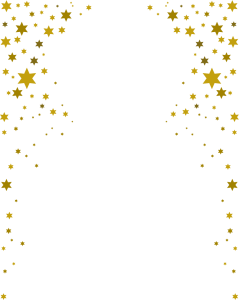 Gold Stars Confetti Border Frame Free