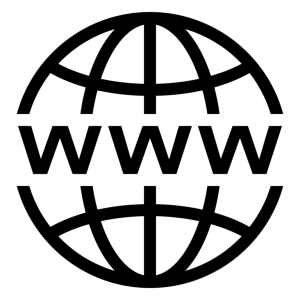 World Wide Web Globe Icon Black