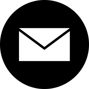 Black Envelope Mail Icon Thin Line