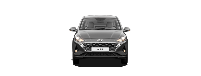 Hyundai Aura Grey Car Front View PNG