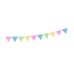 Pastel Bunting Flags Garland Free Clipart