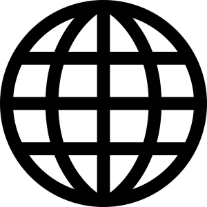 Thick Line Globe World Icon Black