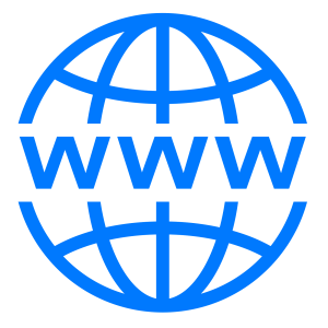 Blue WWW Globe Icon Free PNG