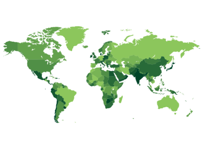 World Map Green Flat Free PNG