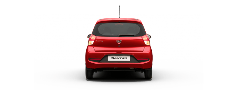 Hyundai Santro Red Rear View Free Download