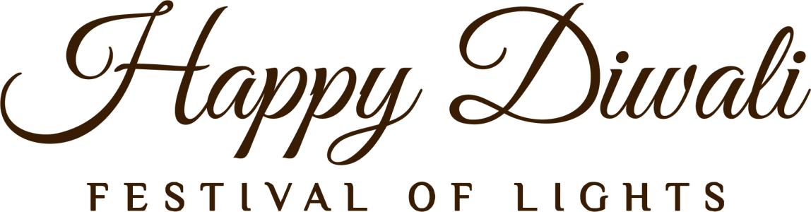 Happy Diwali Text Calligraphy PNG Image