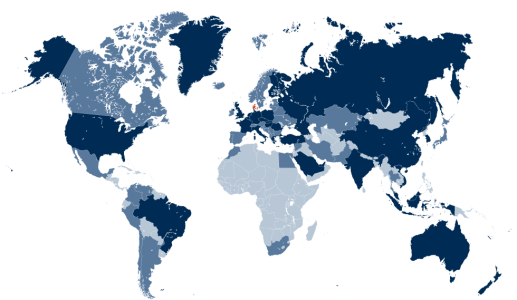 World Map Dark Blue Silhouette PNG