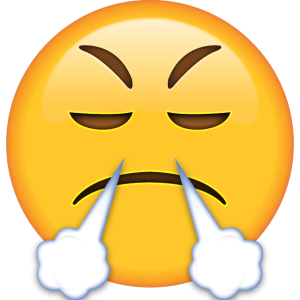 Face with Steam From Nose Emoji Transparent Background
