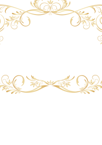 Elegant Gold Floral Frame Free PNG