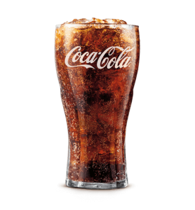 Glass of Coca Cola with Ice PNG Image