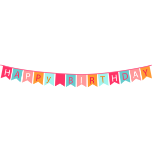 Happy Birthday Bunting Banner Free PNG