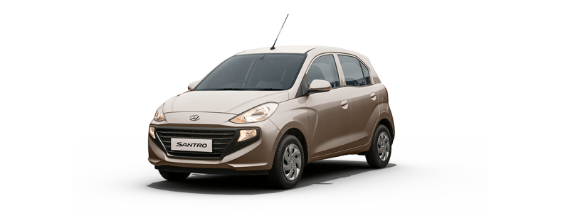 Hyundai Santro Beige Front View Free PNG