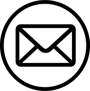 Bold Black Email Envelope Icon PNG