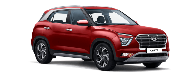 Hyundai Creta Red Side View Free PNG