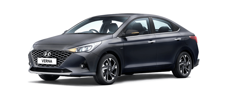 Hyundai Verna Dark Grey Sedan Free PNG