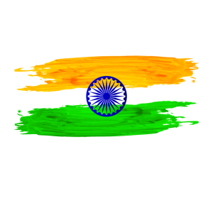 Indian Flag Brush Stroke Clipart