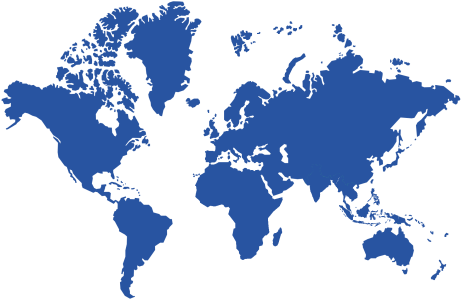 World Map Blue Silhouette PNG