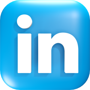 LinkedIn Logo 3D Blue Icon PNG