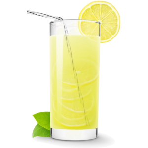 Fresh Lemonade Glass With Slice PNG