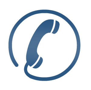 Blue Telephone Receiver Icon PNG Image