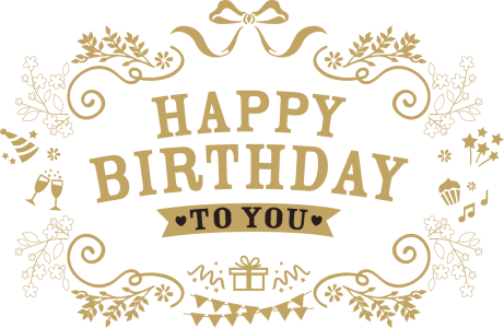 Vintage Happy Birthday Frame Label Free PNG