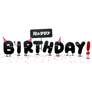 Funny Monster Happy Birthday Text Free PNG