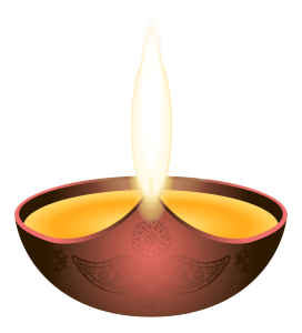 Realistic Lit Diya Lamp Free PNG