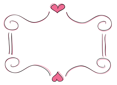 Doodle Heart Frame Border Free PNG