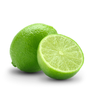 Fresh Green Limes Whole and Half PNG