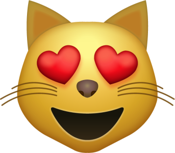 Cat Face With Heart Eyes Emoji