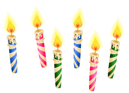Birthday Candles Burning Vector